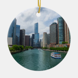 Adorno De Cerámica Torre del río Chicago y del triunfo