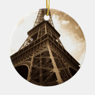 Adorno De Cerámica Torre Eiffel París