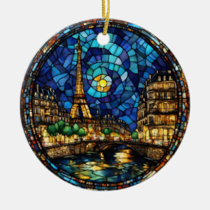 Adorno De Cerámica Torre Eiffel París Francia 