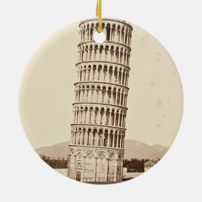 Adorno De Cerámica Torre inclinada de Pisa (Atrás)