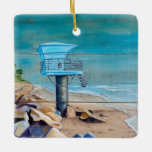 Adorno De Cerámica Torre Lifeguard 19 Rocky Beach<br><div class="desc">La Torre de Salvavidas 19 Rocky Beach cuenta con obras de arte de Sara Pascarell</div>
