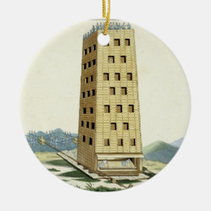 Adorno De Cerámica Torre movible, diseñada después de la torre de