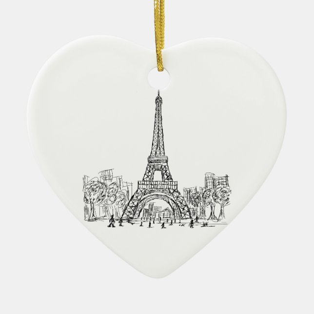 Adorno De Cerámica Torre París de Eifel (Frente)