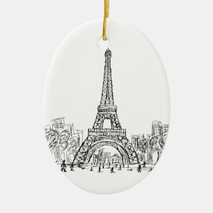 Adorno De Cerámica Torre París de Eifel