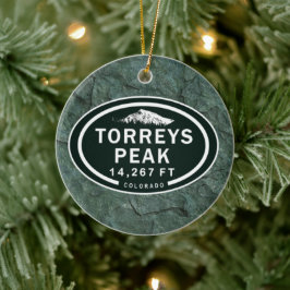Adorno De Cerámica Torreys Peak 14,267 FT Colorado 14er Mountain
