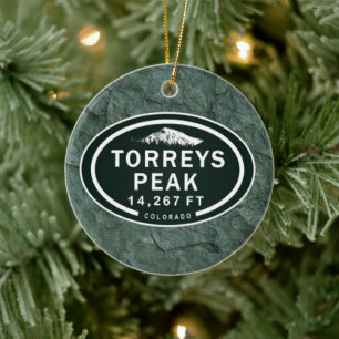 Adorno De Cerámica Torreys Peak 14,267 FT Colorado 14er Mountain