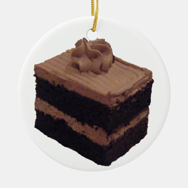 Adorno De Cerámica Torta de chocolate (Frente)