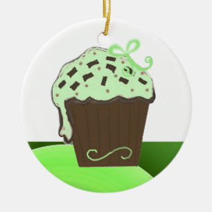 Adorno De Cerámica Torta de chocolate de menta