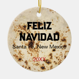 Adorno De Cerámica Tortilla Personalizar Foto Navidad