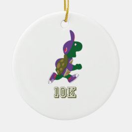 Adorno De Cerámica Tortuga 10K - Púrpura