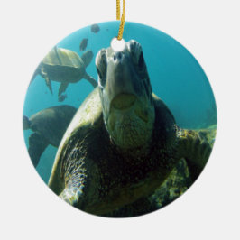 Adorno De Cerámica Tortuga de mar verde de Hawaii