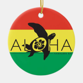 Adorno De Cerámica Tortuga del reggae de Hawaii