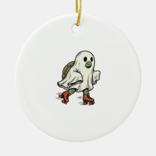 Adorno De Cerámica Tortuga Fantasma Patinaje Sobre Ruedas Diseño Vint