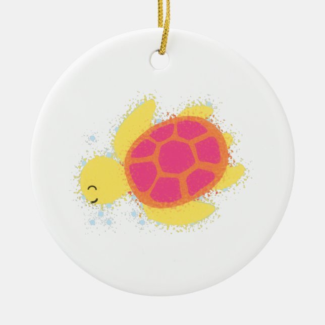 Adorno De Cerámica Tortuga marina (Frente)