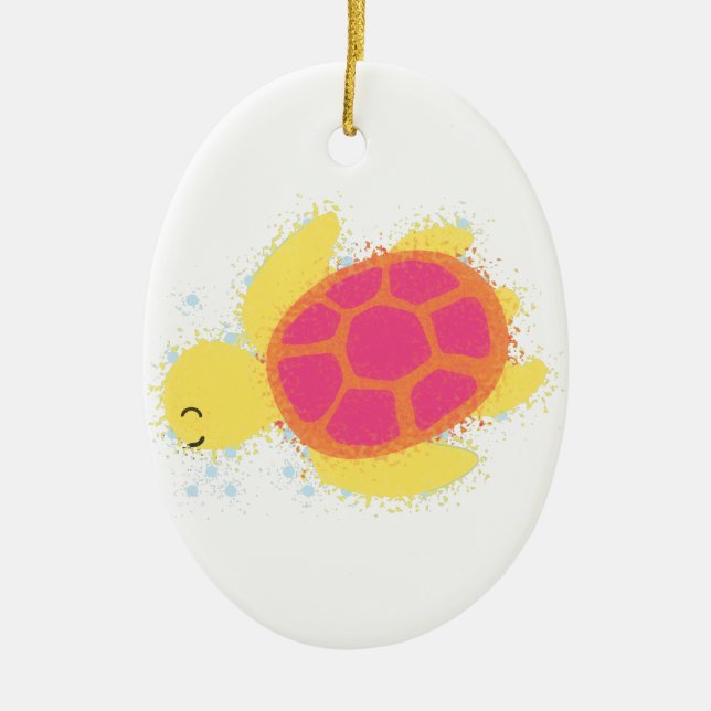 Adorno De Cerámica Tortuga marina (Frente)