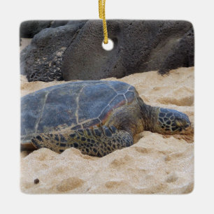 Adorno De Cerámica Tortuga marina hawaiana