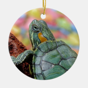 Adorno De Cerámica tortuga Rojo-espigada del resbalador