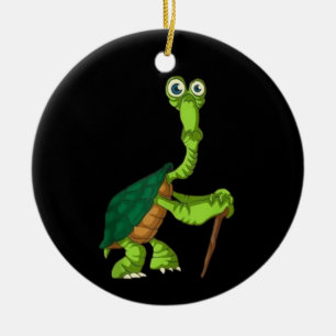 Adorno De Cerámica Tortuga Tortuga Retirada Divertida Tortuga de pie 
