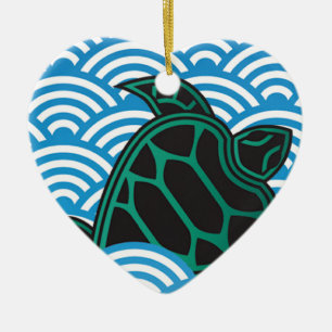 Adorno De Cerámica Tortuga verde hawaiana