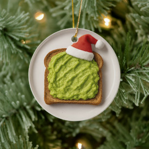 Adorno De Cerámica Tostada de aguacate divertida: regalo de Navidad p