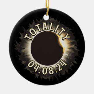Adorno De Cerámica Totalidad Eclipse solar total