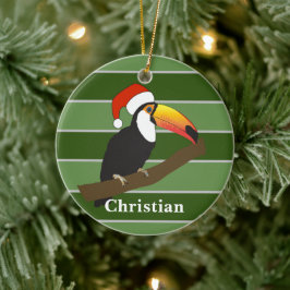 Adorno De Cerámica Toucan - Especial de Navidad