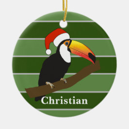 Adorno De Cerámica Toucan - Especial de Navidad