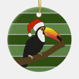 Adorno De Cerámica Toucan Santa Hat - Especial para Navidades