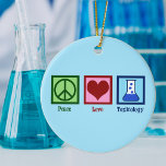 Adorno De Cerámica Toxicología del amor por la paz<br><div class="desc">La Toxicología del Amor de la Paz. Un regalo toxicólogo genial para un científico que trabaja en un laboratorio como experto en veneno y envenenamiento. ¡Apoyen a los investigadores de toxicidad con este lindo diseño!</div>