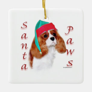 Adorno De Cerámica Toy English Spaniel Santa Paws