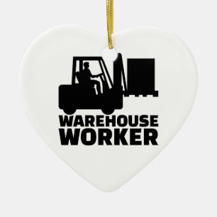 Adorno De Cerámica Trabajador de Warehouse