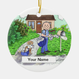 Adorno De Cerámica Trabajador postal - Hombre