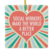 Trabajador social Inspirador cita a corazón bello