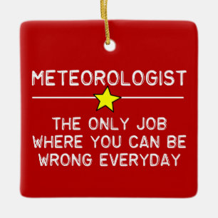 Adorno De Cerámica Trabajo de meteorólogo