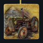 Adorno De Cerámica Tractor de granjas de cosecha de vintage Old Barn<br><div class="desc">v</div>