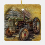 Adorno De Cerámica Tractor de granjas de cosecha de vintage Old Barn<br><div class="desc">v</div>