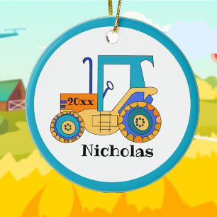 Adorno De Cerámica Tractor de pequeños agricultores