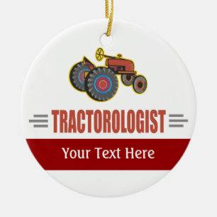 Adorno De Cerámica Tractor divertido