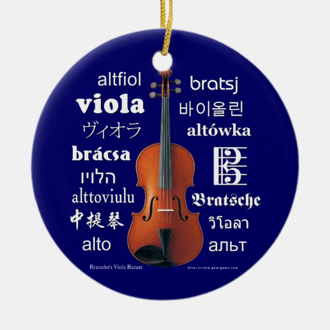 Adorno De Cerámica Traducciones de la viola (Frente)