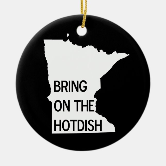 Adorno De Cerámica Traer el picante Funny Minnesota Ornament (Frente)