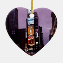 Adorno De Cerámica tráfico de la plaza Times de Nueva York por la noc