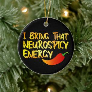 Adorno De Cerámica Traigo esa Neurospicy Energy Guay Neurospicy ADH