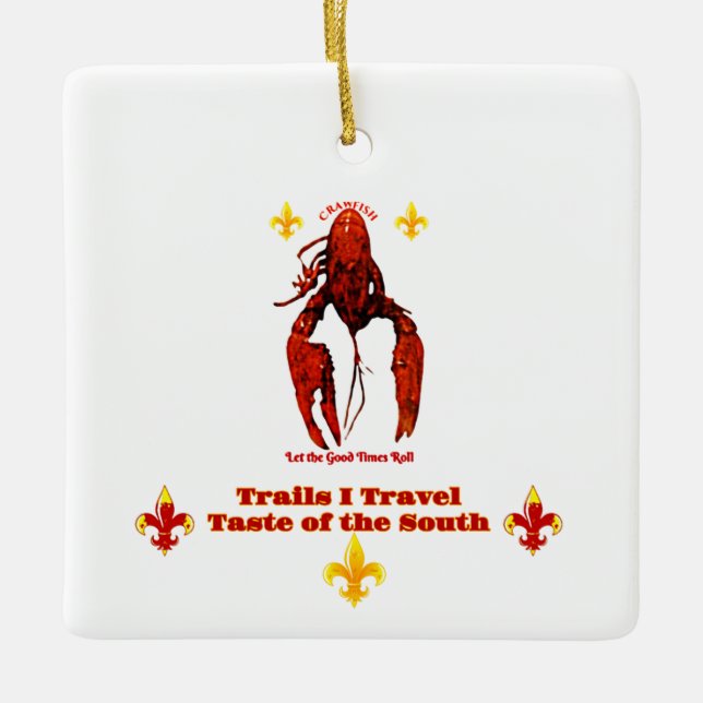 Adorno De Cerámica Trails I Travel Taste of the South (Anverso)