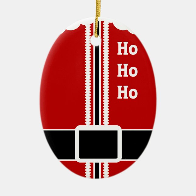 Adorno De Cerámica Traje de Santa (Frente)