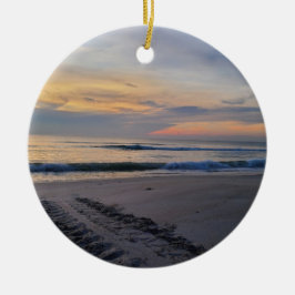 Adorno De Cerámica Trampas de tortuga al amanecer