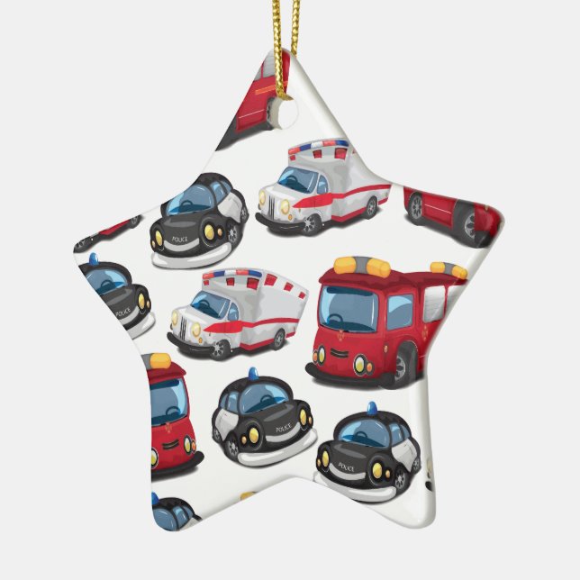 Adorno De Cerámica Transporte de policías, ambulancias y servicios de (Izquierda)