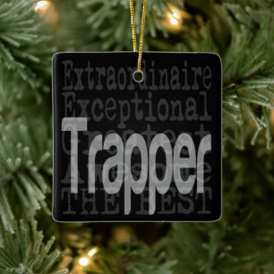 Adorno De Cerámica Trapper Extraordinaire