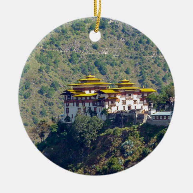 Adorno De Cerámica Trashigang Dzong - Este de Bután (Frente)