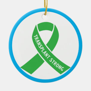 Adorno De Cerámica Trasplante fuerte clásico.Ronda de cinta verde