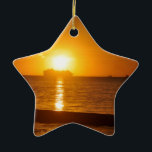 Adorno De Cerámica Travesía en la puesta del sol<br><div class="desc">Travesía en la puesta del sol</div>